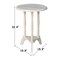 International Concepts Round Plant Table, 15.9 W, 15.9 L, 22.4 in H, Wood, Unfinished OT-601 - alternate 3